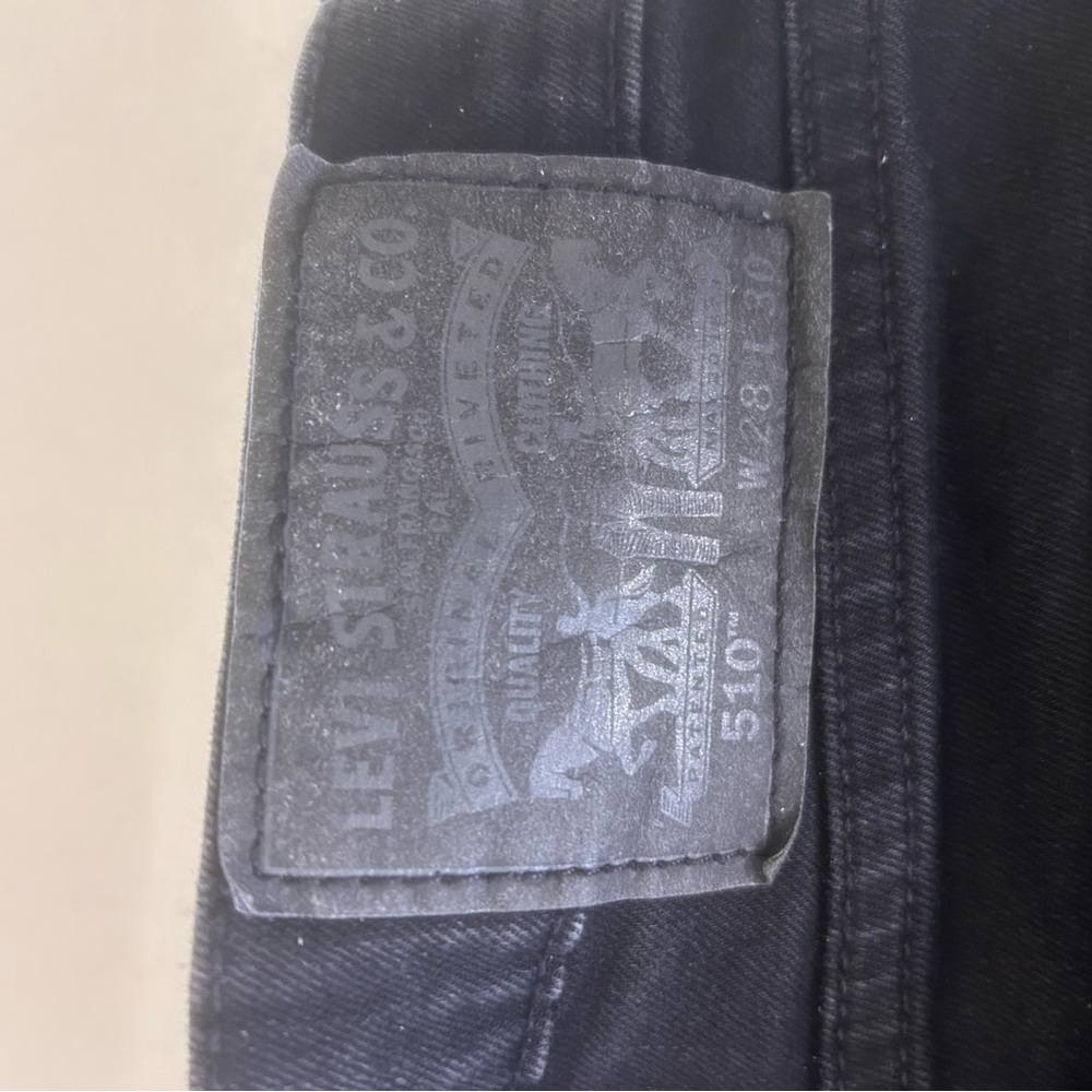 Levi's 510 Dark Denim Jeans 28x30 - Picture 2 of 4